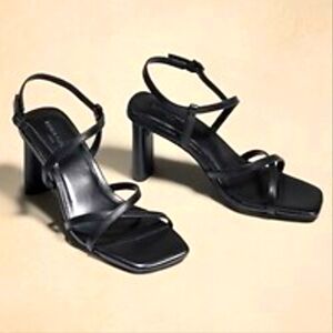 Banana Republic Elegant Black Strappy Heels